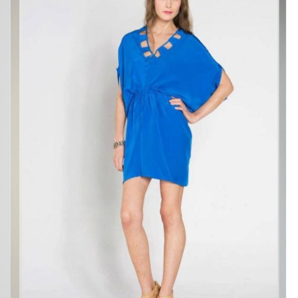 Luna By Josandra Silk Caftan Dress S - Picture 11 of 11